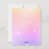 かわいい漫画の猫の誕生日グリーティングカード シーズンカード (裏面)