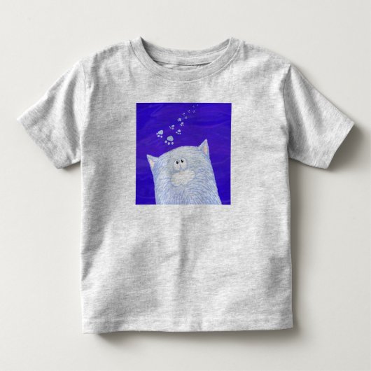 かわいい漫画の猫、Tシャツ トドラーTシャツ (正面)