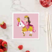 かわいい漫画の王女 スタンダードカクテルナプキン (インサイチュ)