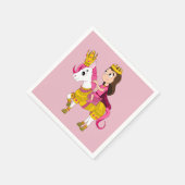 かわいい漫画の王女 スタンダードカクテルナプキン (角)