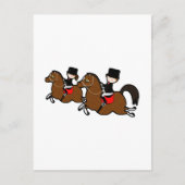 かわいい漫画の男の子の子馬馬乗り馬 ポストカード (正面)