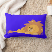 かわいい漫画の眠りライオン枕 ランバークッション (ブランケット)