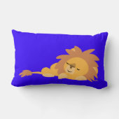 かわいい漫画の眠りライオン枕 ランバークッション (裏面)