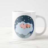 かわいい漫画の眠る子豚ジャンボマグ ジャンボコーヒーマグカップ (右)