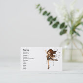 かわいい漫画の秋の妖精 名刺 (スタンド正面)