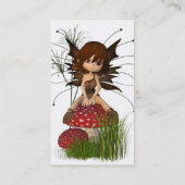 かわいい漫画の秋の妖精 名刺 (裏面)