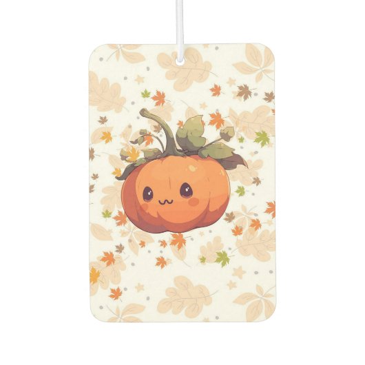 かわいい漫画の秋カボチャ カーエアーフレッシュナー (正面)