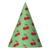 かわいい漫画の笑顔かわいいさくらんぼ パーティーハット (左)