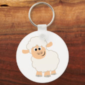 かわいい漫画の羊のキーチェーン キーホルダー (正面)