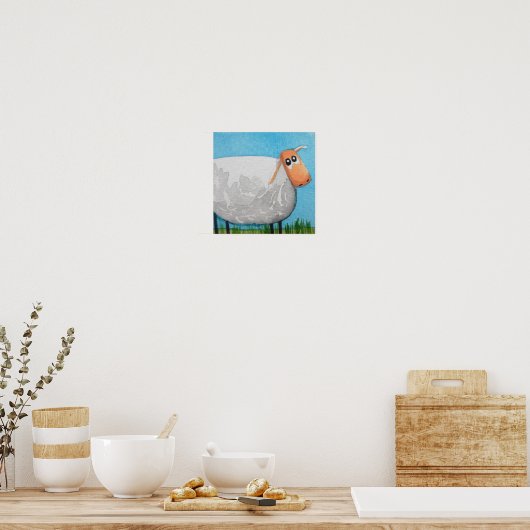 かわいい漫画の羊ゴードン・ブルース・アート ポスター (キッチン)