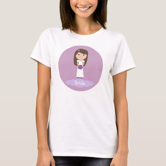 かわいい漫画の花嫁Tシャツ Tシャツ (正面)