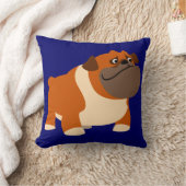 かわいい漫画の英語のブルドッグ枕 クッション (ブランケット)