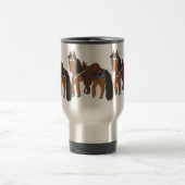 かわいい漫画の西部の馬 トラベルマグ (中央)