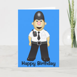 かわいい漫画の警官 カード