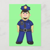 かわいい漫画の警察官 ポストカード (正面)