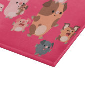 かわいい漫画の豚の家族のカッティングボード カッティングボード (角)