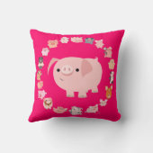 かわいい漫画の豚マンダラピローケース クッション (裏面)