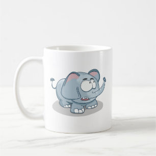 かわいい漫画の象おもしろいのコーヒーマグ コーヒーマグカップ