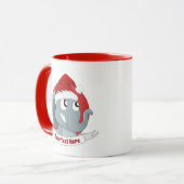 かわいい漫画の象とクリスマスマグ マグカップ (正面左)