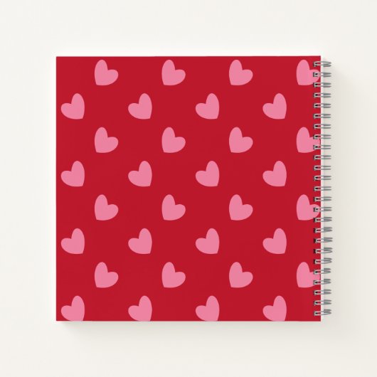 かわいい漫画の象の赤と白の子供のスケッチブック ノートブック (裏面)