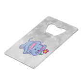 かわいい漫画の象 クレジットカード栓抜き (正面アングル)