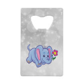 かわいい漫画の象 クレジットカード栓抜き (裏面)