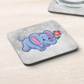 かわいい漫画の象 コースター (左側)