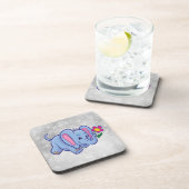 かわいい漫画の象 コースター (右側)