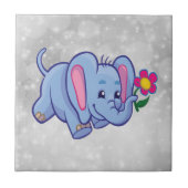 かわいい漫画の象 タイル (正面)