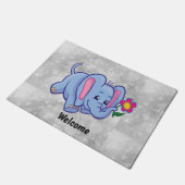 かわいい漫画の象 ドアマット (アングル)