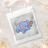 かわいい漫画の象 フェイバーバッグ (クリップ留めされた状態)