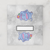 かわいい漫画の象 プレイスカード (外部開封)