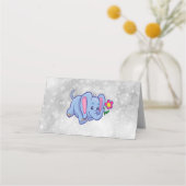 かわいい漫画の象 プレイスカード (裏面)