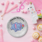 かわいい漫画の象 ペーパープレート (パーティー)