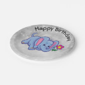 かわいい漫画の象 ペーパープレート (アングル)