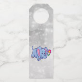 かわいい漫画の象 ボトルネックタグ (裏面)