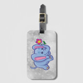 かわいい漫画の象 ラゲッジタグ (正面縦)