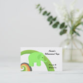 かわいい漫画の象 名刺 (スタンド正面)