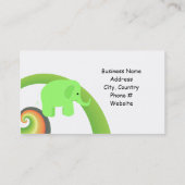 かわいい漫画の象 名刺 (裏面)