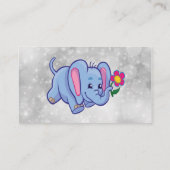 かわいい漫画の象 名刺 (裏面)
