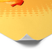 かわいい漫画の赤ちゃん豚 ポスター (角)