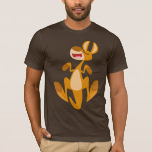 かわいい漫画の跳躍のカンガルーのTシャツ Tシャツ