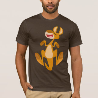 かわいい漫画の跳躍のカンガルーのTシャツ Tシャツ