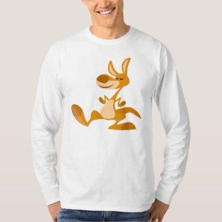 かわいい漫画の踊りのカンガルーのTシャツ Tシャツ