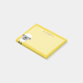 かわいい漫画の農場の羊 - 黄色と灰色 ポストイット (アングル)