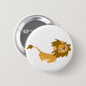 かわいい漫画の連続したライオンボタンのバッジ 缶バッジ (正面&裏面)