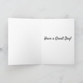 かわいい漫画の醜い茶色の犬の誕生日 カード (内部)