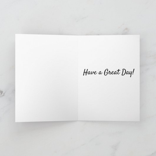 かわいい漫画の醜い茶色の犬の誕生日 カード (内部)