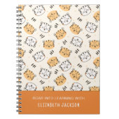 かわいい漫画の野生のトラの子供たち ノートブック (正面)