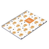 かわいい漫画の野生のライオンとモノグラムの子供 ノートブック (左側)